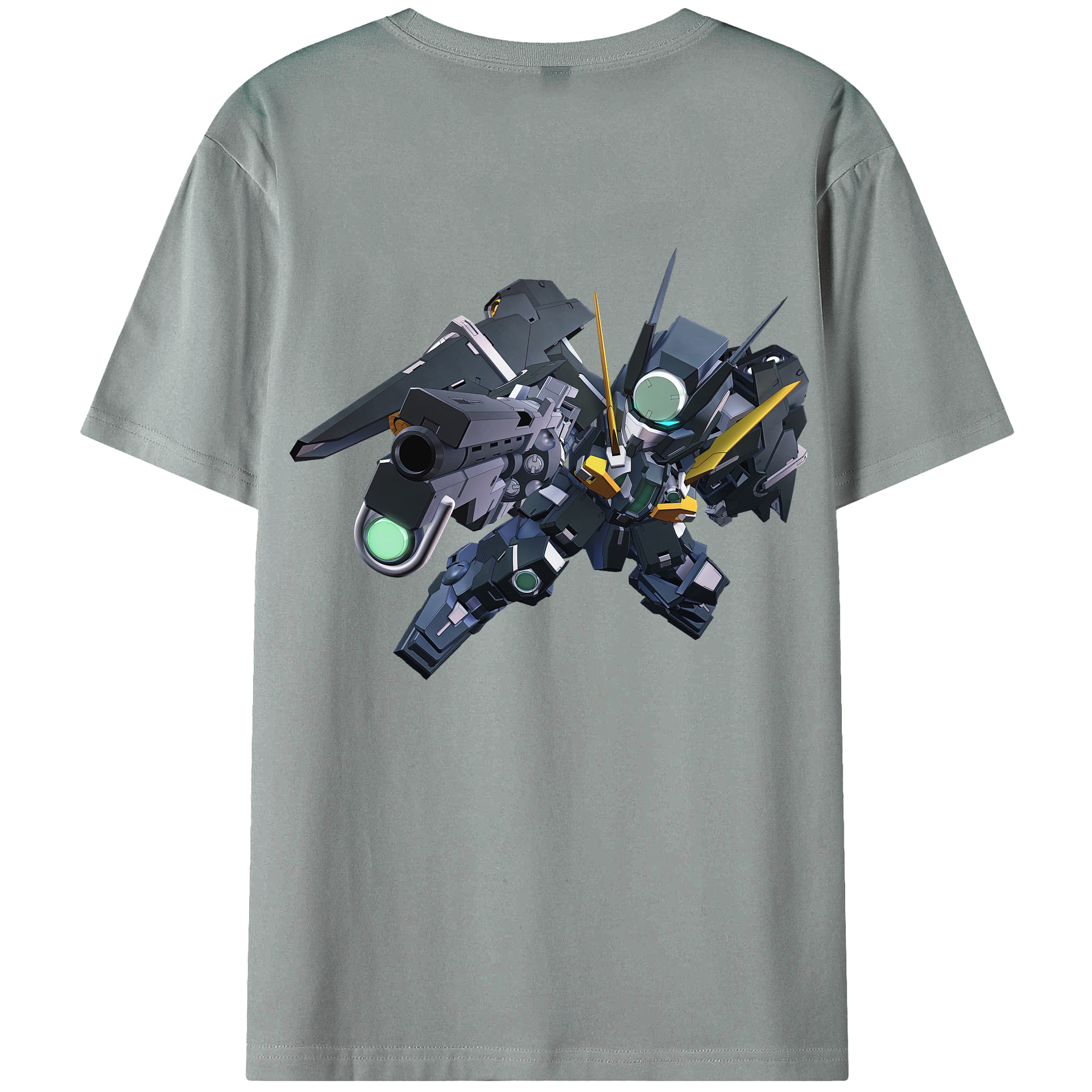 （画像用） 機動戦士ガンダム Mobile Suit Gundam 綿100％ メンズ半袖Tシャツ（バックプリント） 通気性
